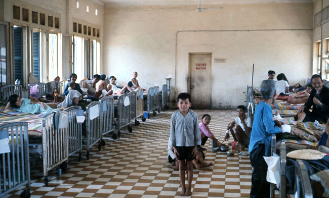 Interior of hospital ward, Qui Nhon, circa 1973