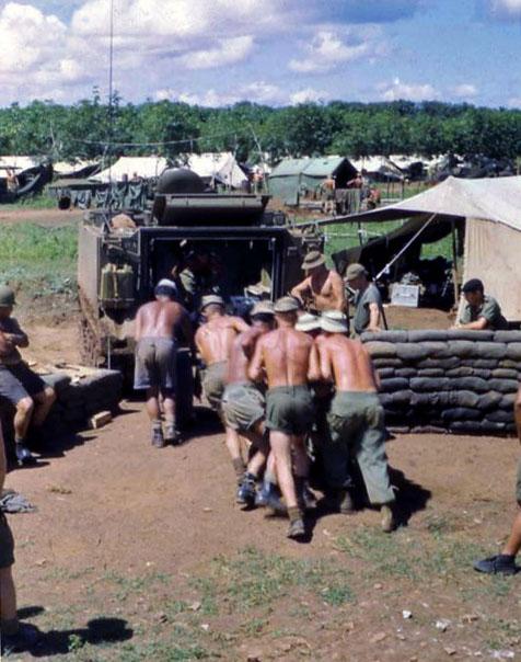 Loading gun into APC, 1966 Loading gun into APC, 1966
