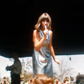 Dinah Lee singing on stage at Nui Dat, 1967