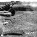 No. 2 gun firing at Nui Dat, April 1968