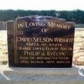 David Wright's grave, 2010