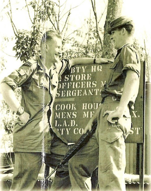 Desmond (left) and John Barkle in Vietnam, circa 1968
