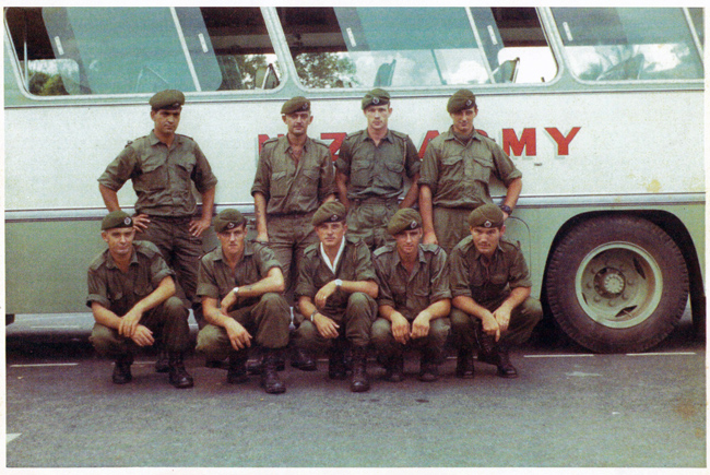 Donald Frith and fellow 1RNZIR soldiers, 1969