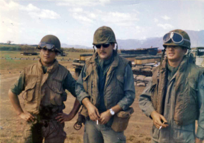 Waiting to move to FSB Raglan, 1970. Left to right: Edward Nock, Jim Ellis, Stu Raines