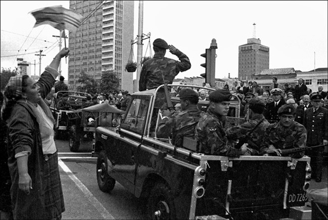 Helen Kesha welcomes troops - 161 Battery parade, 12 May 1971