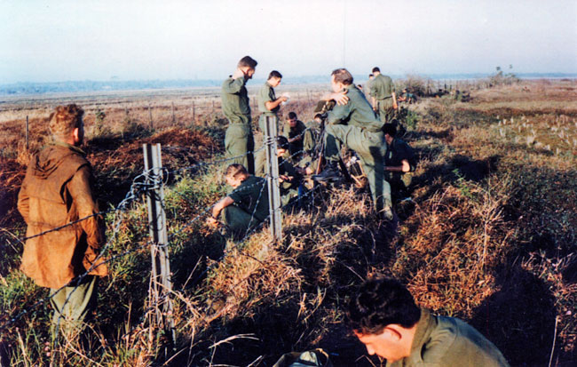 Picture taken moments before a mine was triggered near An Nhut, 14 February 1967