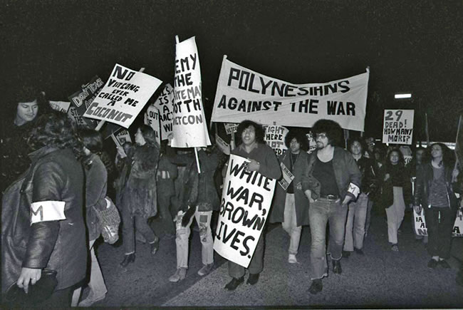 Polynesian protesters march in Auckland, 14 July 1972