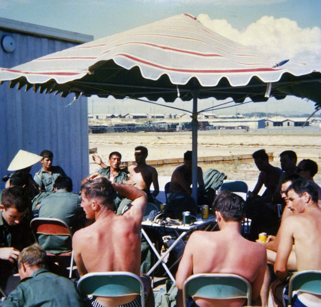 Members of 161 Battery relaxing at the Badcoe Club in Vung Tau, circa 1968-1969
