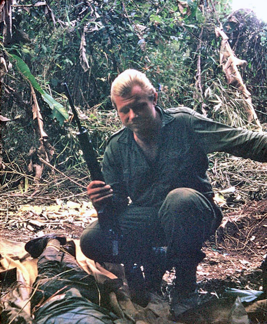 Chris Stock in Vietnam, circa January 1970