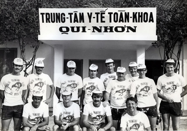 The Qui Nhoh Hospital painting team, circa 1973