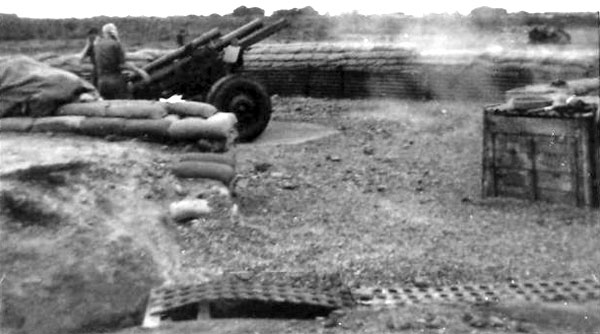 No. 2 gun firing at Nui Dat, April 1968