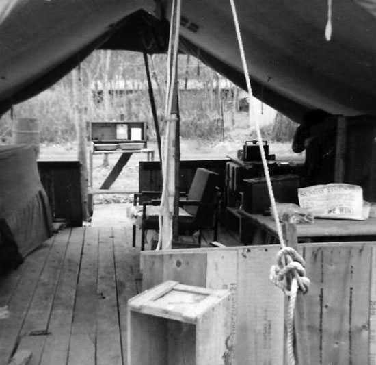 Living quarters at Nui Dat, May 1968