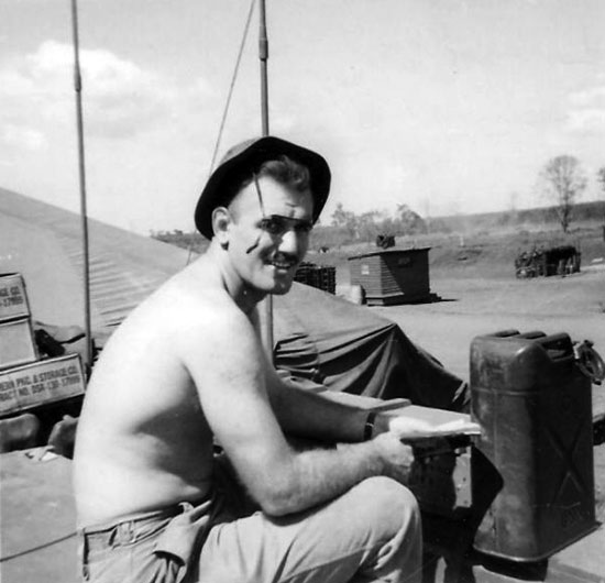 Rod Baldwin at Blackhorse base, November 1968