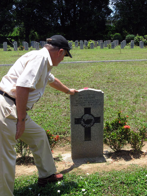Martin Knight-Willis at Terendak Military Cemetery in Malaysia, March 2009