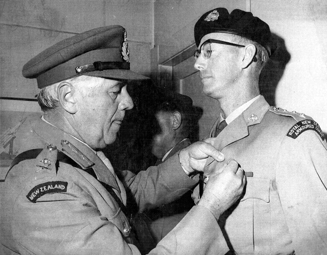 Les Noah receiving Long Service Good Conduct Medal, 1968