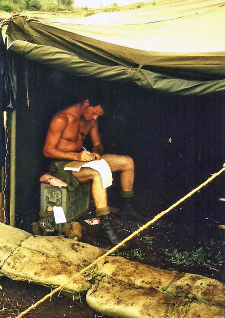 Phil Hollingsworth writing home from Vietnam, May 1967