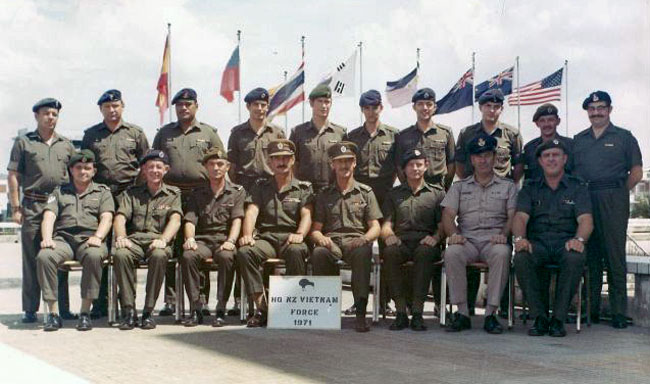 NZ Vietnam Force Headquarters staff, 1971