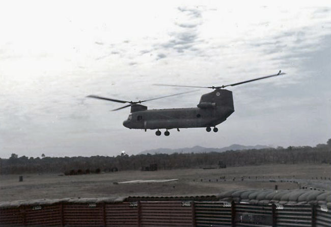 CH-47 Chinook helicopter at Nui Dat, 1971