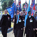 Vietnam veterans' carry flags