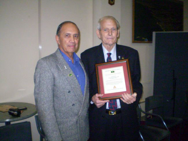 Morrie Stanley (right) and Willie Walker at Browns Bay RSA, 2010