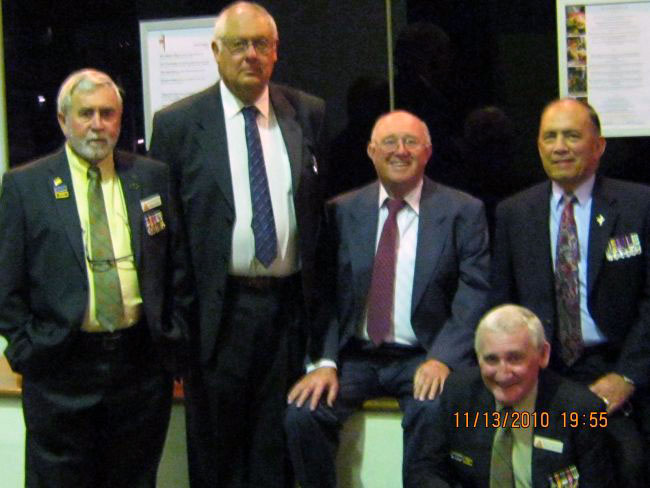 Willie Walker (far right) with Australian Vietnam Veterans at Long Tan anniversary in Brisbane, 2011