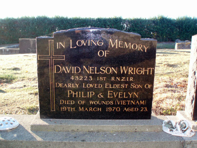 David Wright's grave, 2010