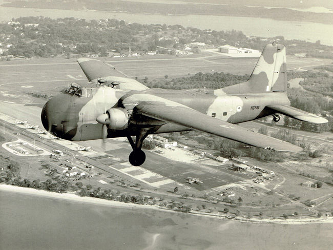 Bristol Freighter over Singapore, 1971