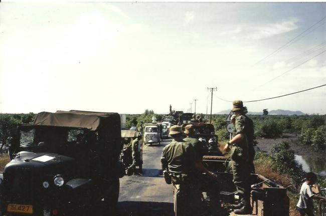 Traffic jam during 161 Battery deployment, circa 1966-1967 Traffic jam during 161 Battery deployment, circa 1966-1967