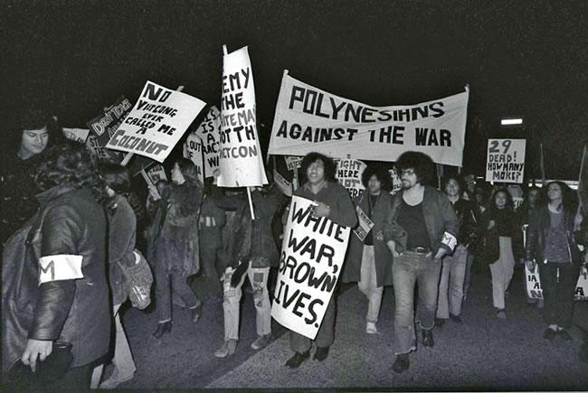 Polynesian protesters march in Auckland, 14 July 1972 Polynesian protesters march in Auckland, 14 July 1972