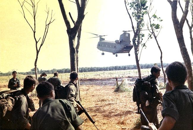 The band waits to board a Chinook helicopter - 1RNZIR Band Tour, 1969 The band waits to board a Chinook helicopter - 1RNZIR Band Tour, 1969