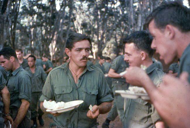 V3 soldiers enjoying a meal, circa 1968-1969 V3 soldiers enjoying a meal, circa 1968-1969