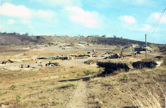 View down to 161 Battery's guns at the Horseshoe base View down to 161 Battery's guns at the Horseshoe base
