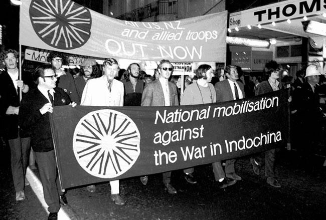 Anti-Vietnam War protest march in Wellington, 1971 Anti-Vietnam War protest march in Wellington, 1971