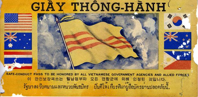 7 Flag Safe Conduct Pass, circa 1969 7 Flag Safe Conduct Pass, circa 1969