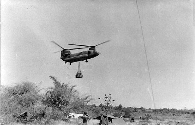 Ammunition resupply for 161 Battery, circa 1966-1967 Ammunition resupply for 161 Battery, circa 1966-1967