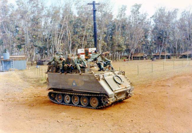 3 Platoon V5 Company leave Nui Dat by APC, circa 1970-1971 3 Platoon V5 Company leave Nui Dat by APC, circa 1970-1971
