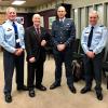 Warrant Officer Warren Tyndall, Doug ’Scotty’ Wingfield, Air Vice-Marshall Andrew Clark, Deputy Director Of Air Force Museum Brett Marshall