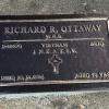 Bronze service plaque for Vietnam War veteran, Richard R. Ottaway, at Whenua Tapu Cemetery near Porirua, Wellington