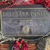Bronze service plaque for Vietnam War veteran, Douglas Powell, at Whenua Tapu Cemetery near Porirua, Wellington