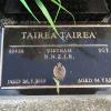 Bronze service plaque for Vietnam War veteran, Tairea Tairea, at Whenua Tapu Cemetery near Porirua, Wellington