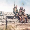 Left to right: Unknown, BJ Hunt, David Lush, NA Lucas at Chi Lang, 1970