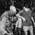 New Zealand soldier with Viet Cong prisoner, 1969 