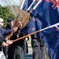 Flag bearers at the NZ Vietnam Veterans' Day service, 20-21 August 2011