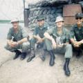 Bob Lowe (left) and Bryan Lichtwark with South Vietnamese instructors at Chi Lang, 1971